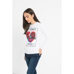 Fashion, accesorii si bijuterii - Femei - Imbracaminte femei - Camasi si bluze femei - Bluza dama Love Moschino cu decolteu la baza gatului, imprimeu logo si grafic S INTL Multicolor - Infinity.ro