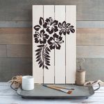 Casa si Gradina - Decoratiuni - DIY - Sabloane decorative pereti - Sablon Perete vopsire, tencuiala 0.7mm Hibiscus Flower Stencil Refolosibil, model MXSP7171, 300 x 300 mm - Infinity.ro