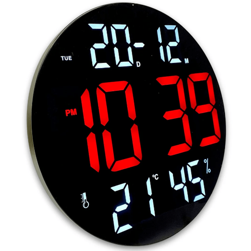Casa si Gradina - Decoratiuni - Ceasuri - Ceas digital cu termometru CGH 8011 de 30 cm cu telecomanda - Infinity.ro