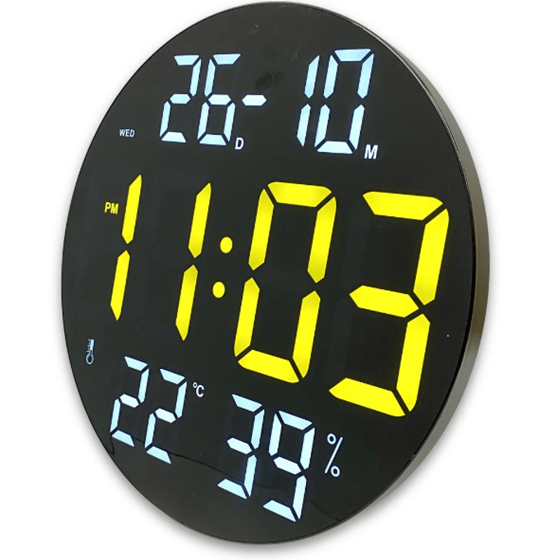 Casa si Gradina - Decoratiuni - Ceasuri - Ceas digital cu termometru CGH 8011 de 30 cm cu telecomanda - Infinity.ro