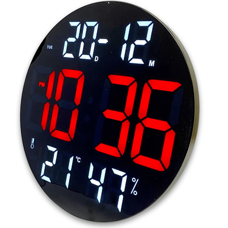 Casa si Gradina - Decoratiuni - Ceasuri - Ceas digital cu termometru CGH 8011 de 30 cm cu telecomanda - Infinity.ro