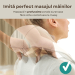 Ingrijire personala si Cosmetice - Sanatate si wellness - Articole wellness - Aparate si dispozitive de masaj - Aparat Masaj Cervical Hands-Free, Shiatsu 5D, Incalzire, Intensitate Reglabila, Gat, Umeri, Spate, Bej - Infinity.ro