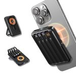 Laptop, Telefoane si Tablete - Telefoane mobile si accesorii - Accesorii Telefoane - Baterii externe - Baterie externa portabila, 10000 mAh, Fast Charge, Wireless Slim MagSafe, Negru, pentru 4 dispozitive simultan - Infinity.ro