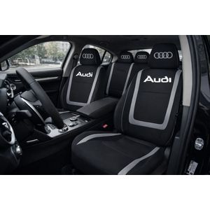 Set Huse Scaune Universale Compatibile cu Audi – Negru/Gri