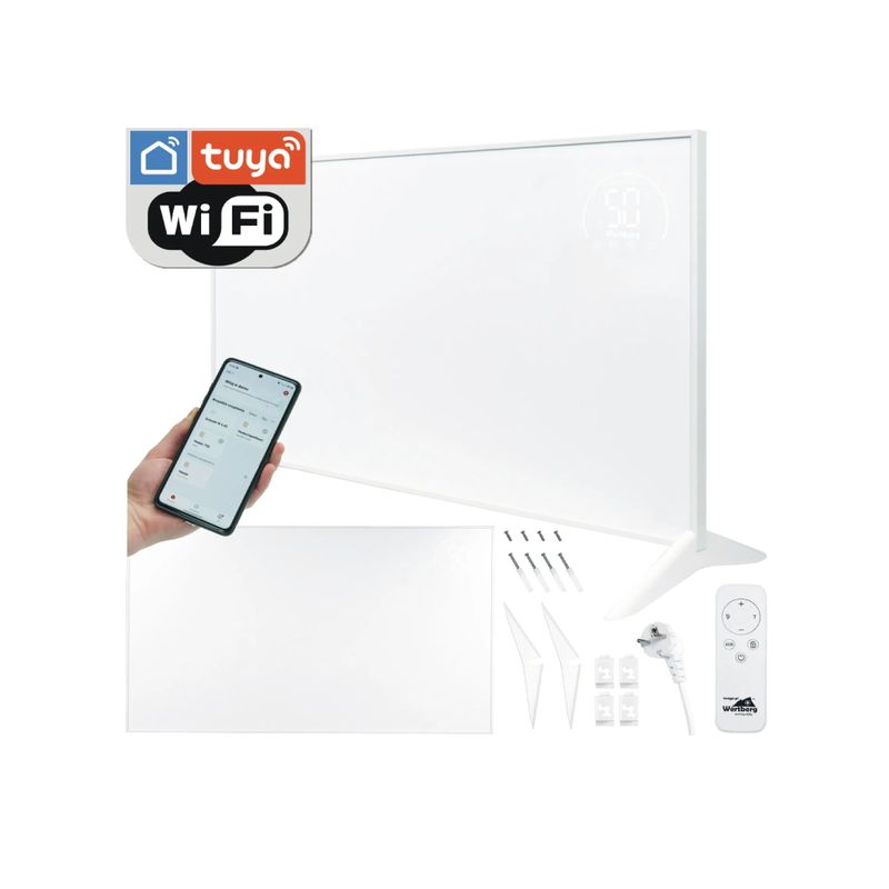 Electronice si Electrocasnice - Climatizare si sisteme de incalzire - Aparate incalzire aer - Panouri radiante - Panou de incalzire cu infrarosu Wertberg IR 9.50, control Wi-fi, 480 W, Harder HD1013 - Infinity.ro