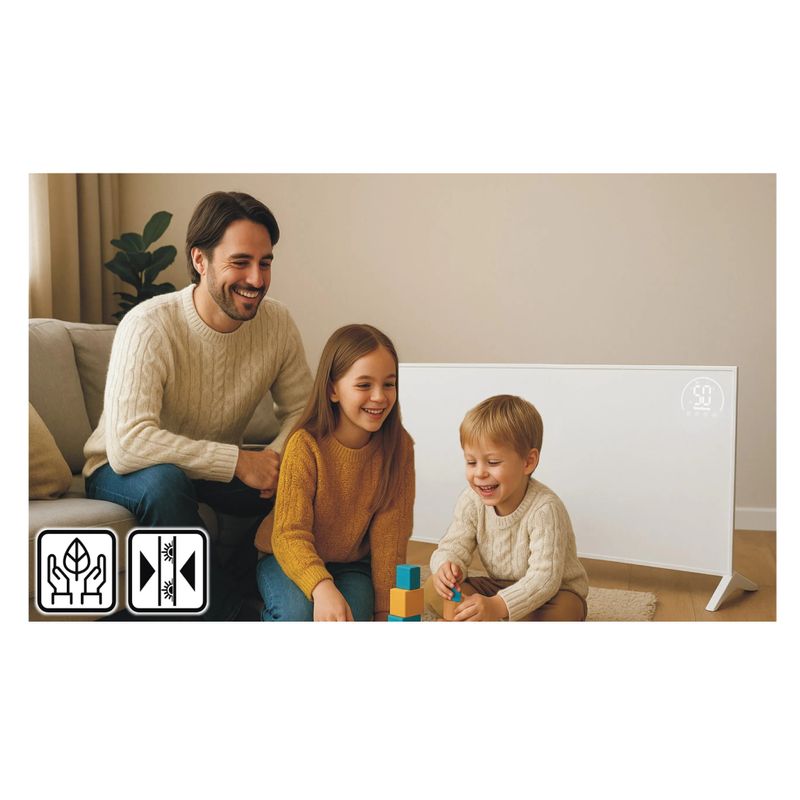 Electronice si Electrocasnice - Climatizare si sisteme de incalzire - Aparate incalzire aer - Panouri radiante - Panou de incalzire cu infrarosu Wertberg IR 9.50, control Wi-fi, 480 W, Harder HD1013 - Infinity.ro