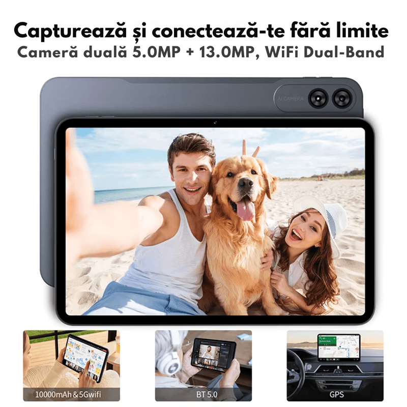 Laptop, Telefoane si Tablete - Tablete si accesorii tablete - Tablete - Tableta 2-in-1, de 13.4 inch, Android 16, 24GB RAM (6GB+18GB Extins)+256GB ROM, 5G WiFi, 10000mAh, Octa-Core T620 - Infinity.ro