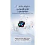 TV, Audio-Video si Foto - Portabile audio - Casti audio - Casti Wireless Bluetooth 5.4LX-50, Full Color Smart Touch Screen, ANC/ENC Noise Cancelling, Hi-Fi Sound, Black - Infinity.ro