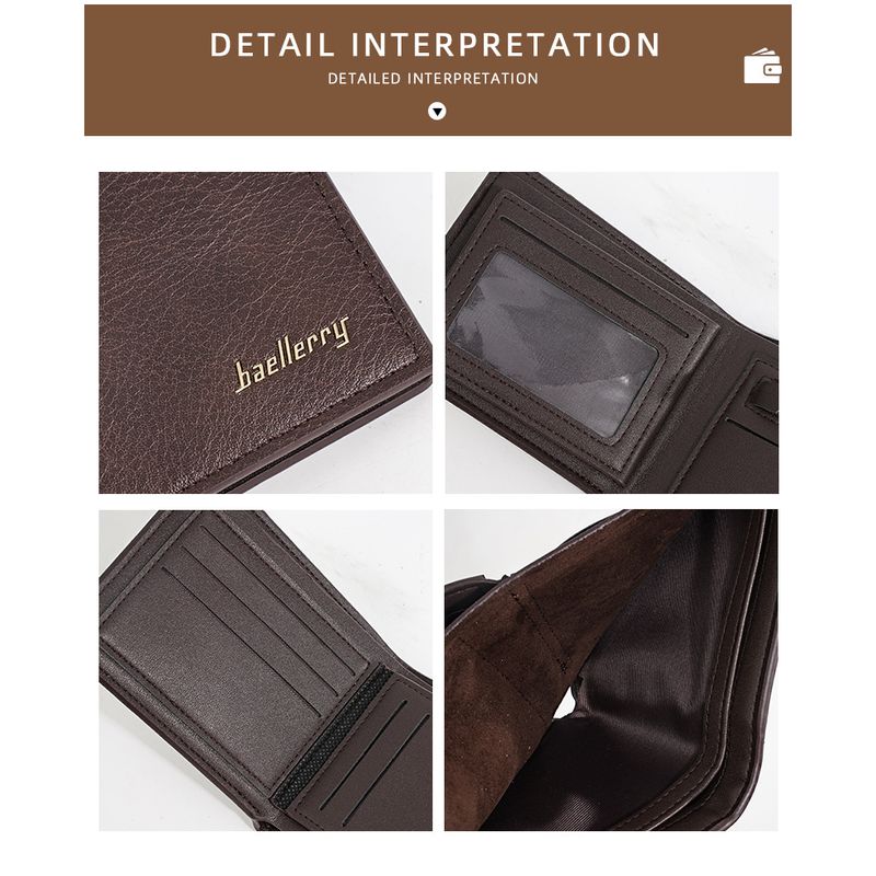 Fashion, accesorii si bijuterii - Barbati - Accesorii barbati - Portofele barbati - Portofel Barbati Slim AOS, Design Minimalist Ultra-Subtire, Piele Premium, Brown - Infinity.ro