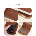 Fashion, accesorii si bijuterii - Femei - Accesorii femei - Portofele femei - Portofel Compact Baellerry AOS, Design Minimalist Soft-Touch, Multiple, Maro/Pastel - Infinity.ro