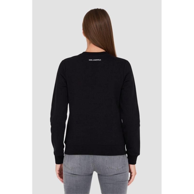 Fashion, accesorii si bijuterii - Femei - Imbracaminte femei - Camasi si bluze femei - Bluza dama Karl Lagerfeld Iconic 2.0 Choupette XS INTL Negru - Infinity.ro