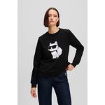 Fashion, accesorii si bijuterii - Femei - Imbracaminte femei - Camasi si bluze femei - Bluza dama Karl Lagerfeld Iconic 2.0 Choupette XS INTL Negru - Infinity.ro