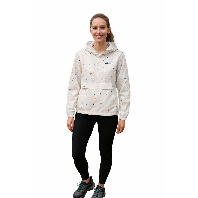 Fashion, accesorii si bijuterii - Femei - Imbracaminte femei - Jachete si geci femei - Geaca dama Champion windbreaker J1015P S INTL Alb - Infinity.ro