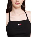 Fashion, accesorii si bijuterii - Femei - Imbracaminte femei - Tricouri si topuri femei - Maieu dama  Tommy Jeans Strappy Badge Bralette DW0DW18657 S INTL Negru - Infinity.ro