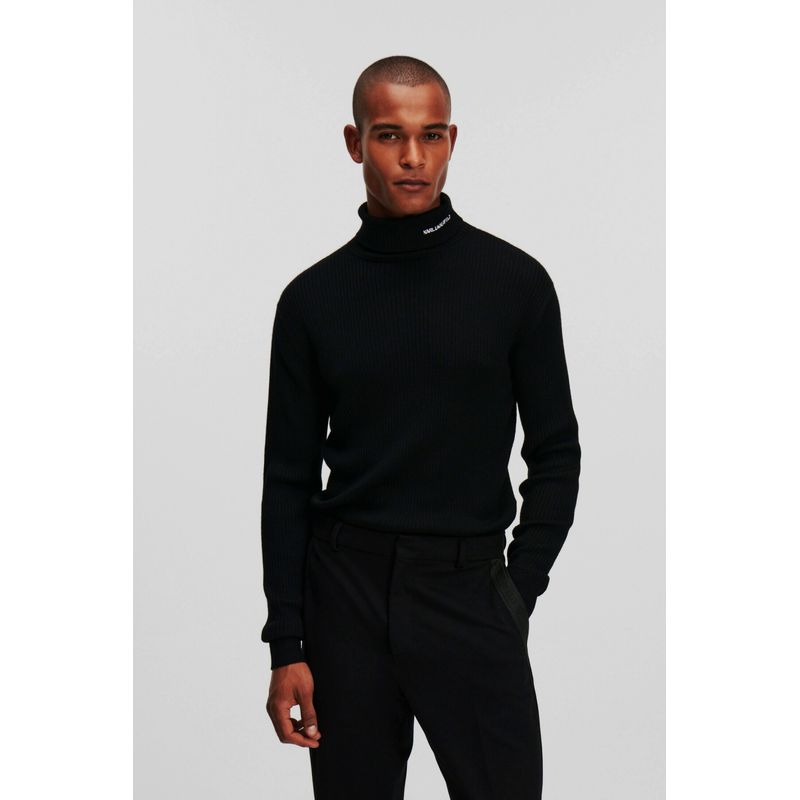 Fashion, accesorii si bijuterii - Barbati - Imbracaminte - Pantaloni barbati - Pantaloni de costum Karl Lagerfeld 24FM1000999 46 IT Negru - Infinity.ro