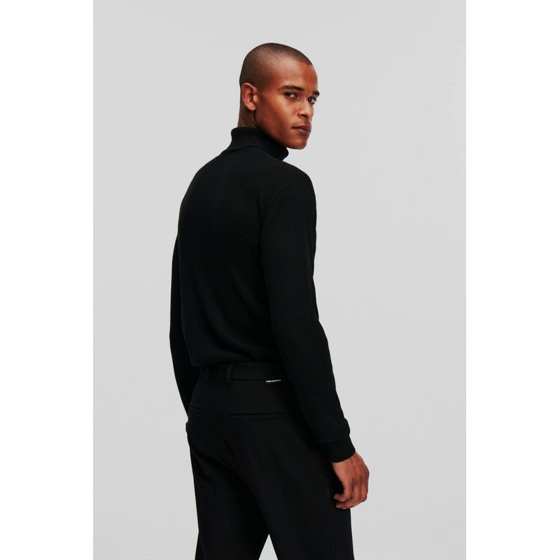 Fashion, accesorii si bijuterii - Barbati - Imbracaminte - Pantaloni barbati - Pantaloni de costum Karl Lagerfeld 24FM1000999 46 IT Negru - Infinity.ro