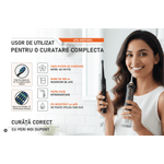 Ingrijire personala si Cosmetice - Igiena dentara - Periute de dinti electrice - Irigator Oral + Periuta  dinti electrica, RPZ DuoClean,IPX7,Rezervor 300 ml, 5 diuze ,4 capete periuta,negru - Infinity.ro