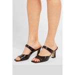 Fashion, accesorii si bijuterii - Femei - Incaltaminte femei - Sandale femei - Sandale din piele 8 by YOOX cu varf patrat si toc rocsit 35 EU Negru - Infinity.ro