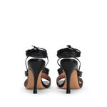 Fashion, accesorii si bijuterii - Femei - Incaltaminte femei - Sandale femei - Sandale din piele 8 by YOOX varf patrat si siret Negru 36 EU - Infinity.ro