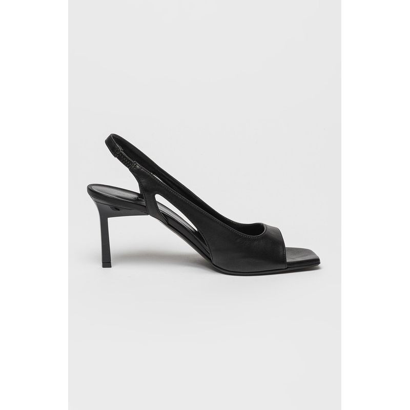 Fashion, accesorii si bijuterii - Femei - Incaltaminte femei - Sandale femei - Sandale Calvin Klein slingback de piele cu toc stiletto Negru 37 EU - Infinity.ro