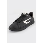 Fashion, accesorii si bijuterii - Barbati - Incaltaminte barbati - Sneakers si tenisi barbati - Pantofi sport de piele cu garnituri de piele ecologica S-Athene 40.5 EU Negru - Infinity.ro