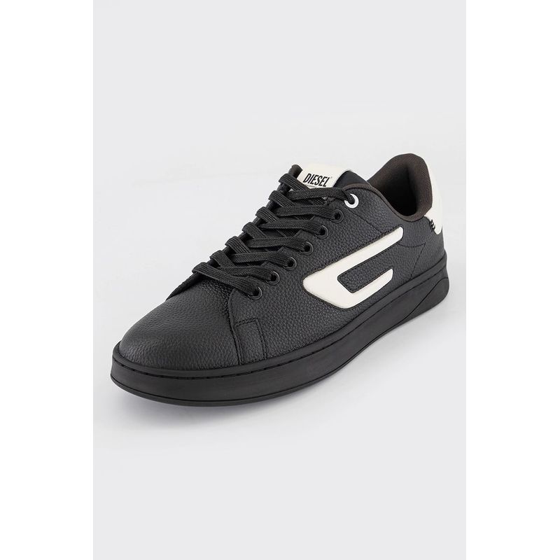 Fashion, accesorii si bijuterii - Barbati - Incaltaminte barbati - Sneakers si tenisi barbati - Pantofi sport de piele cu garnituri de piele ecologica S-Athene 40.5 EU Negru - Infinity.ro