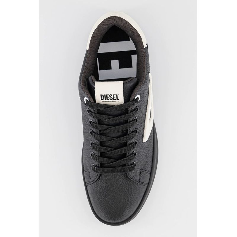 Fashion, accesorii si bijuterii - Barbati - Incaltaminte barbati - Sneakers si tenisi barbati - Pantofi sport de piele cu garnituri de piele ecologica S-Athene 40.5 EU Negru - Infinity.ro