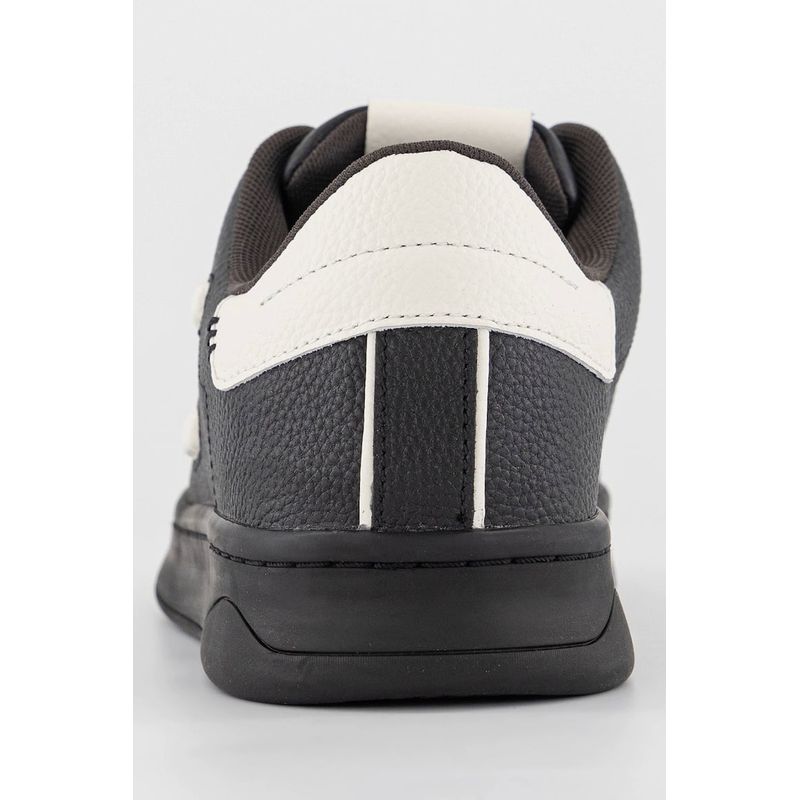 Fashion, accesorii si bijuterii - Barbati - Incaltaminte barbati - Sneakers si tenisi barbati - Pantofi sport de piele cu garnituri de piele ecologica S-Athene 40.5 EU Negru - Infinity.ro