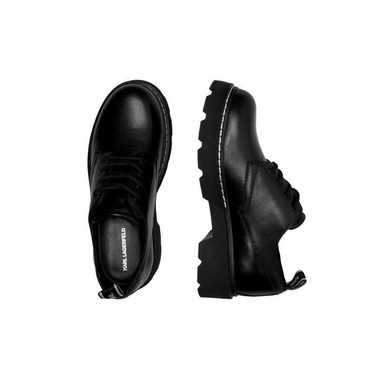 Fashion, accesorii si bijuterii - Femei - Incaltaminte femei - Pantofi femei - Pantofi de piele Karl Lagerfeld KAMDEN KL40421H Negru 37 EU - Infinity.ro