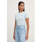Fashion, accesorii si bijuterii - Femei - Imbracaminte femei - Tricouri si topuri femei - Tricou dama Guess W4YI02 S INTL Albastru deschis - Infinity.ro