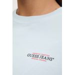 Fashion, accesorii si bijuterii - Femei - Imbracaminte femei - Tricouri si topuri femei - Tricou dama Guess W4YI02 S INTL Albastru deschis - Infinity.ro