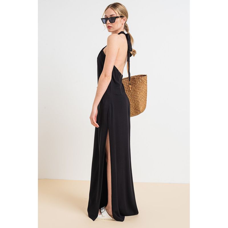 Fashion, accesorii si bijuterii - Femei - Imbracaminte femei - Rochii femei - Rochie dama de vara Guess Ring E4GK10 Negru S INTL - Infinity.ro