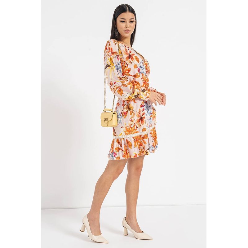 Fashion, accesorii si bijuterii - Femei - Imbracaminte femei - Rochii femei - Rochie de vara Guess Hafa W3GK34 WFCY0 M INTL Portocaliu - Infinity.ro