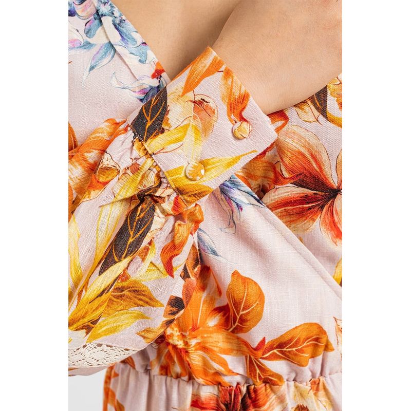 Fashion, accesorii si bijuterii - Femei - Imbracaminte femei - Rochii femei - Rochie de vara Guess Hafa W3GK34 WFCY0 M INTL Portocaliu - Infinity.ro