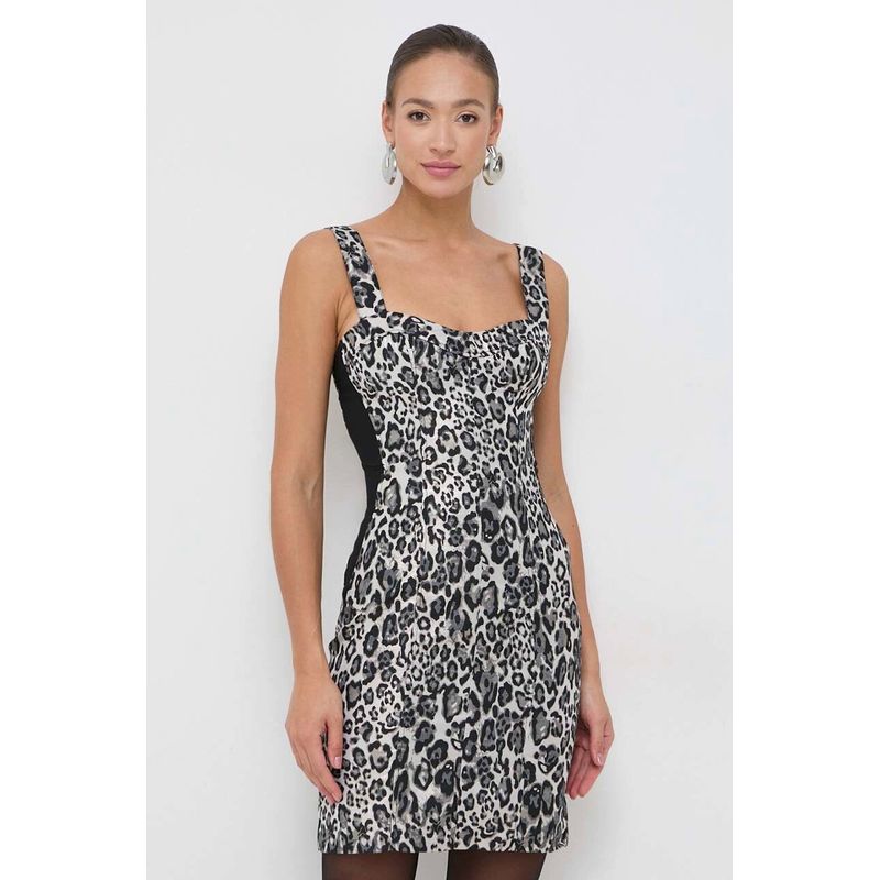 Fashion, accesorii si bijuterii - Femei - Imbracaminte femei - Rochii femei - Rochie Guess FIAMMA W4RK96 WFQI0 XS INTL Animal print - Infinity.ro