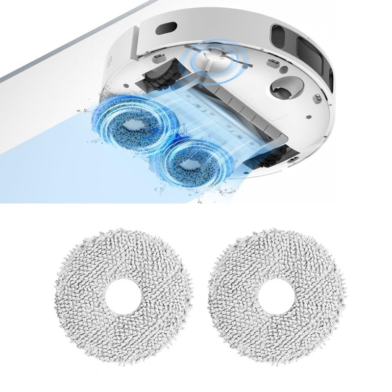 Electronice si Electrocasnice - Ingrijirea locuintei - Accesorii aparate pentru ingrijirea locuintei - Set 2 lavete PAA-home compatibile cu aspiratorul model MOVA E30 ULTRA RLE51SE - Infinity.ro