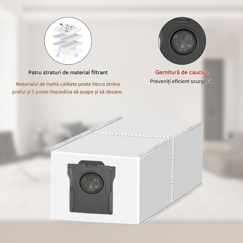 Electronice si Electrocasnice - Ingrijirea locuintei - Accesorii aparate pentru ingrijirea locuintei - Set 3 saci praf de la PAA-home pentru statia aspiratorului Dreame Aqua 10 Ultra Roller Complete RLH71DE-1 - Infinity.ro