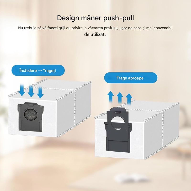 Electronice si Electrocasnice - Ingrijirea locuintei - Accesorii aparate pentru ingrijirea locuintei - Set 3 saci praf de la PAA-home pentru statia aspiratorului Dreame Aqua 10 Ultra Roller Complete RLH71DE-1 - Infinity.ro