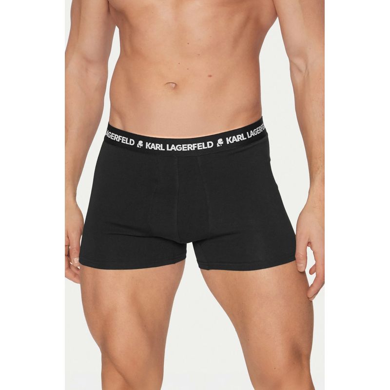 Fashion, accesorii si bijuterii - Barbati - Lenjerie si pijamale barbati - Lenjerie intima barbati - Set 3 boxeri barbati din bumbac organic Karl Lagerfeld A1M47151 Negru S INTL - Infinity.ro