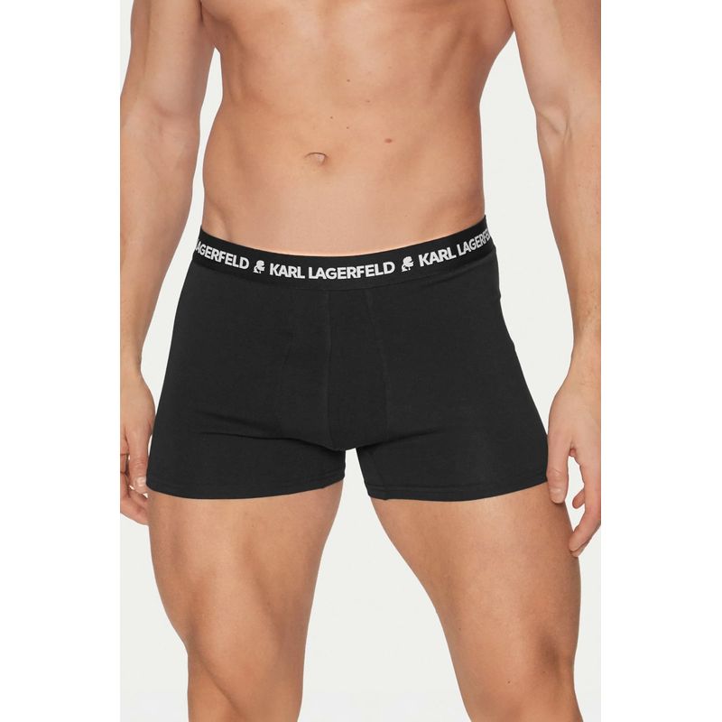 Fashion, accesorii si bijuterii - Barbati - Lenjerie si pijamale barbati - Lenjerie intima barbati - Set 3 boxeri barbati din bumbac organic Karl Lagerfeld A1M47151 Negru L INTL - Infinity.ro