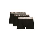 Fashion, accesorii si bijuterii - Barbati - Lenjerie si pijamale barbati - Lenjerie intima barbati - Set 3 boxeri barbati din bumbac organic Karl Lagerfeld 225M2108 Negru S INTL - Infinity.ro