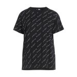 Fashion, accesorii si bijuterii - Femei - Imbracaminte femei - Tricouri si topuri femei - Tricou dama Karl Lagerfeld  all-over print signature S INTL Negru - Infinity.ro