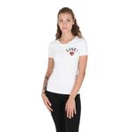 Fashion, accesorii si bijuterii - Femei - Imbracaminte femei - Tricouri si topuri femei - Tricou dama Love Moschino 101718 S INTL Alb - Infinity.ro