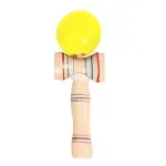 Jucarii, Copii si Bebe - Jucarii si jocuri - Jucarii & jocuri educative - Jucarii interactive - Kendama profesionala din lemn cu 2 cupe, 19x6.5 cm, model pentru trick-uri si jocuri de indemanare, culoare galben, ABYZ - Infinity.ro