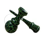 Jucarii, Copii si Bebe - Jucarii si jocuri - Jucarii & jocuri educative - Jucarii interactive - Kendama profesionala din lemn cu 2 cupe, 18x6.5 cm, pentru trick-uri si antrenament, negru verde, ABYZ - Infinity.ro