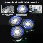 Ingrijire personala si Cosmetice - Aparate & accesorii ingrijire personala - Aparate de ras si tuns - Aparate de tuns - Aparat de tuns facial 3 in 1 ABYZ, cu 3 capete detasabile, reincarcabil, pentru barbierit, perciuni si nas - Infinity.ro