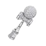 Jucarii, Copii si Bebe - Jucarii si jocuri - Jucarii & jocuri educative - Jucarii interactive - Kendama profesionala din lemn cu 2 cupe, 18x6.5 cm, model clasic pentru trick-uri, alb negru, ABYZ - Infinity.ro