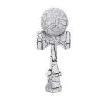 Jucarii, Copii si Bebe - Jucarii si jocuri - Jucarii & jocuri educative - Jucarii interactive - Kendama profesionala din lemn cu 2 cupe, 18x6.5 cm, model clasic pentru trick-uri, alb negru, ABYZ - Infinity.ro