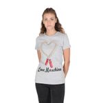 Fashion, accesorii si bijuterii - Femei - Imbracaminte femei - Tricouri si topuri femei - Tricou dama Love Moschino 101701 S INTL Gri - Infinity.ro