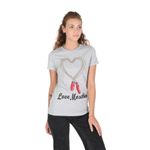 Fashion, accesorii si bijuterii - Femei - Imbracaminte femei - Tricouri si topuri femei - Tricou dama Love Moschino 101701 S INTL Gri - Infinity.ro